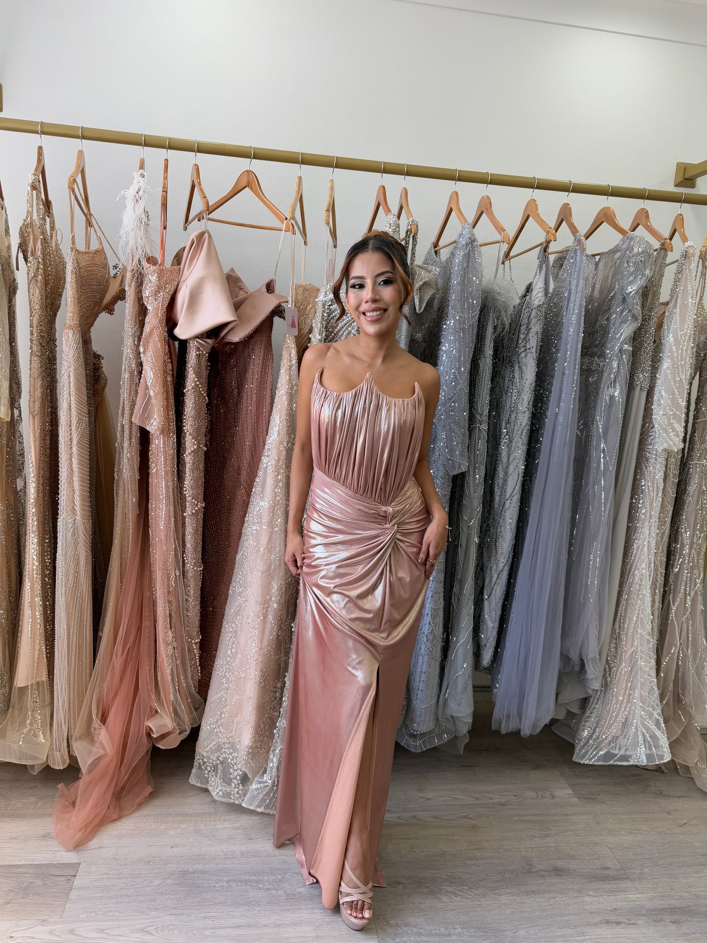 Bronze/Peach formal dress