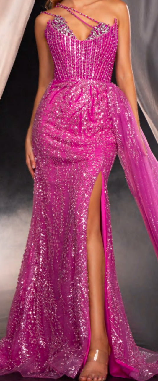 Hot pink fully beaded