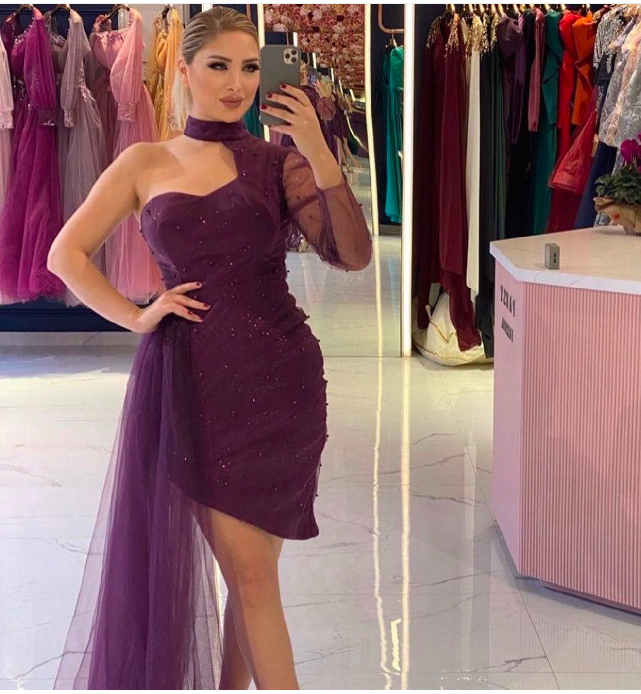 Purple formal dress