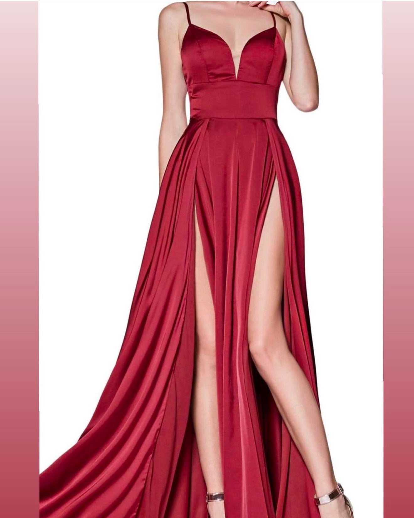Red formal dress