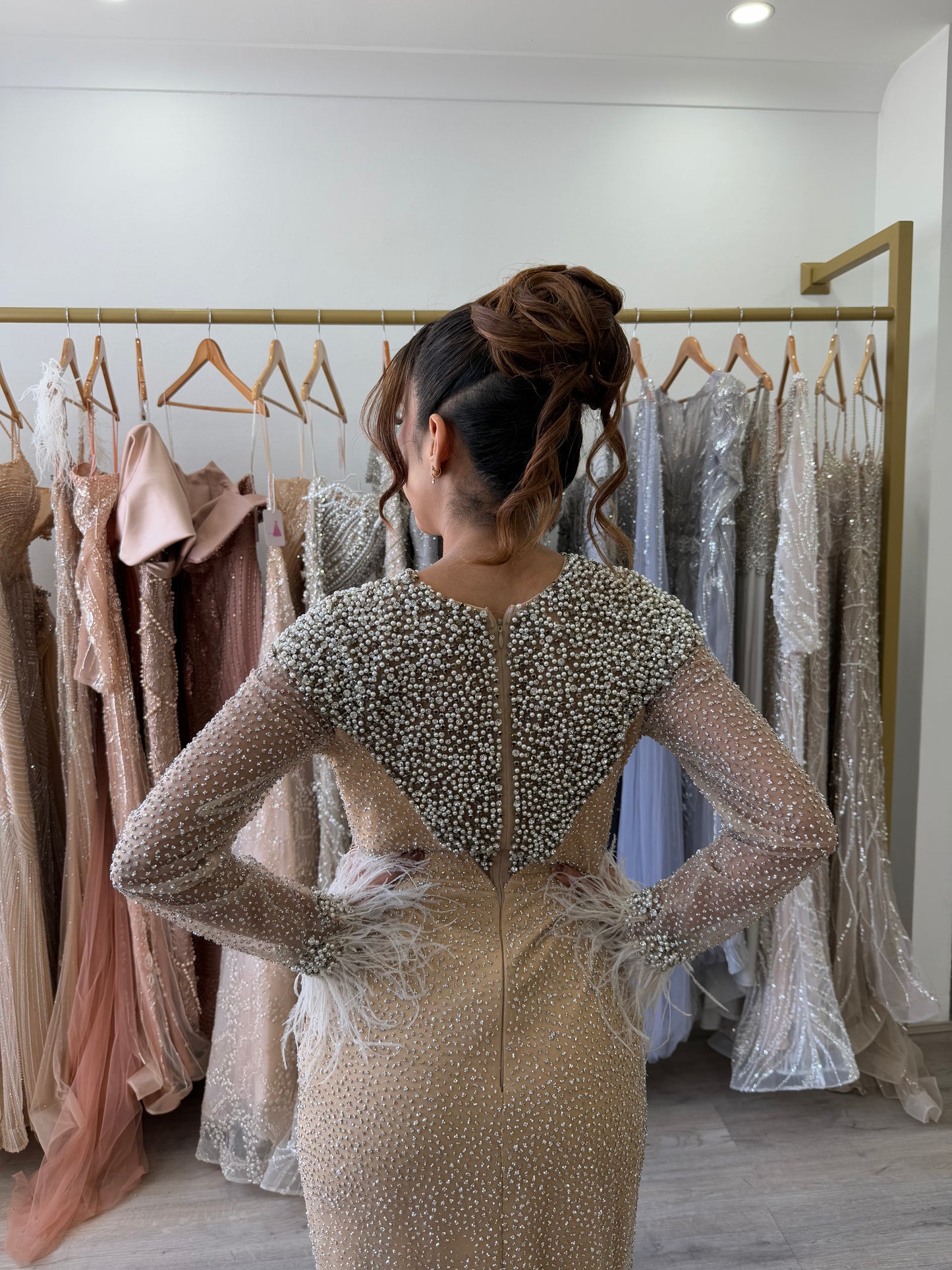 Fully beaded long sleeve