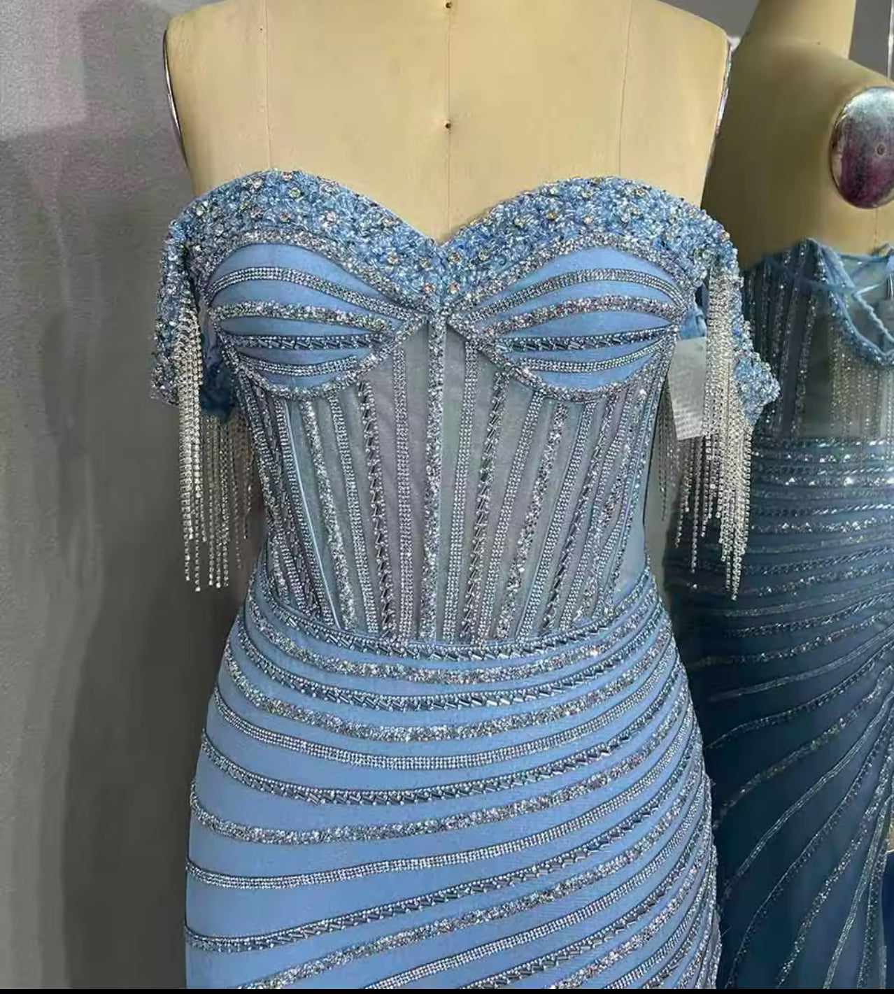 Blue sparkly formal dress