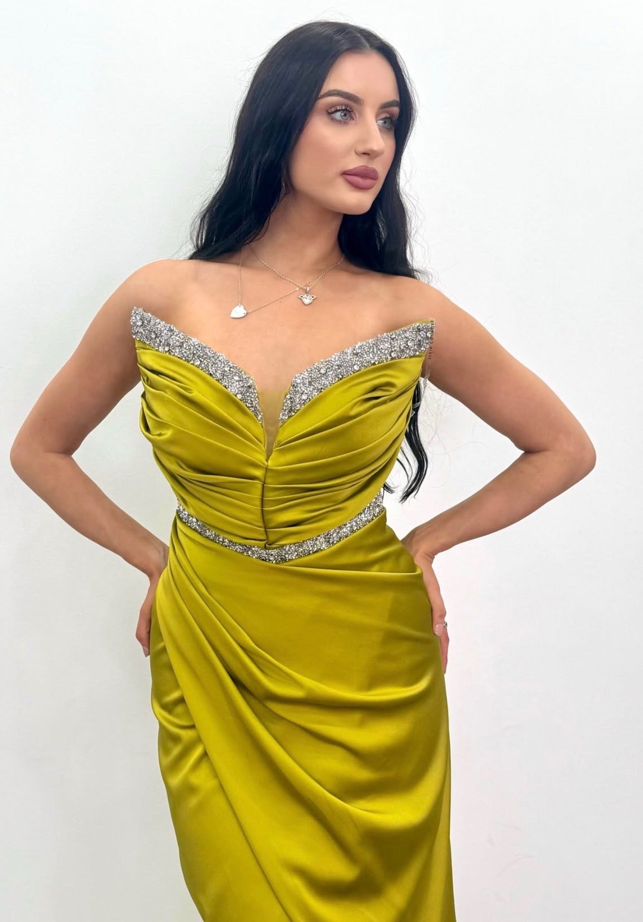 yellow formal dress