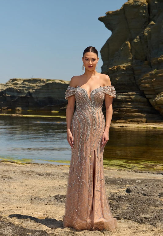 Couture dress with gems