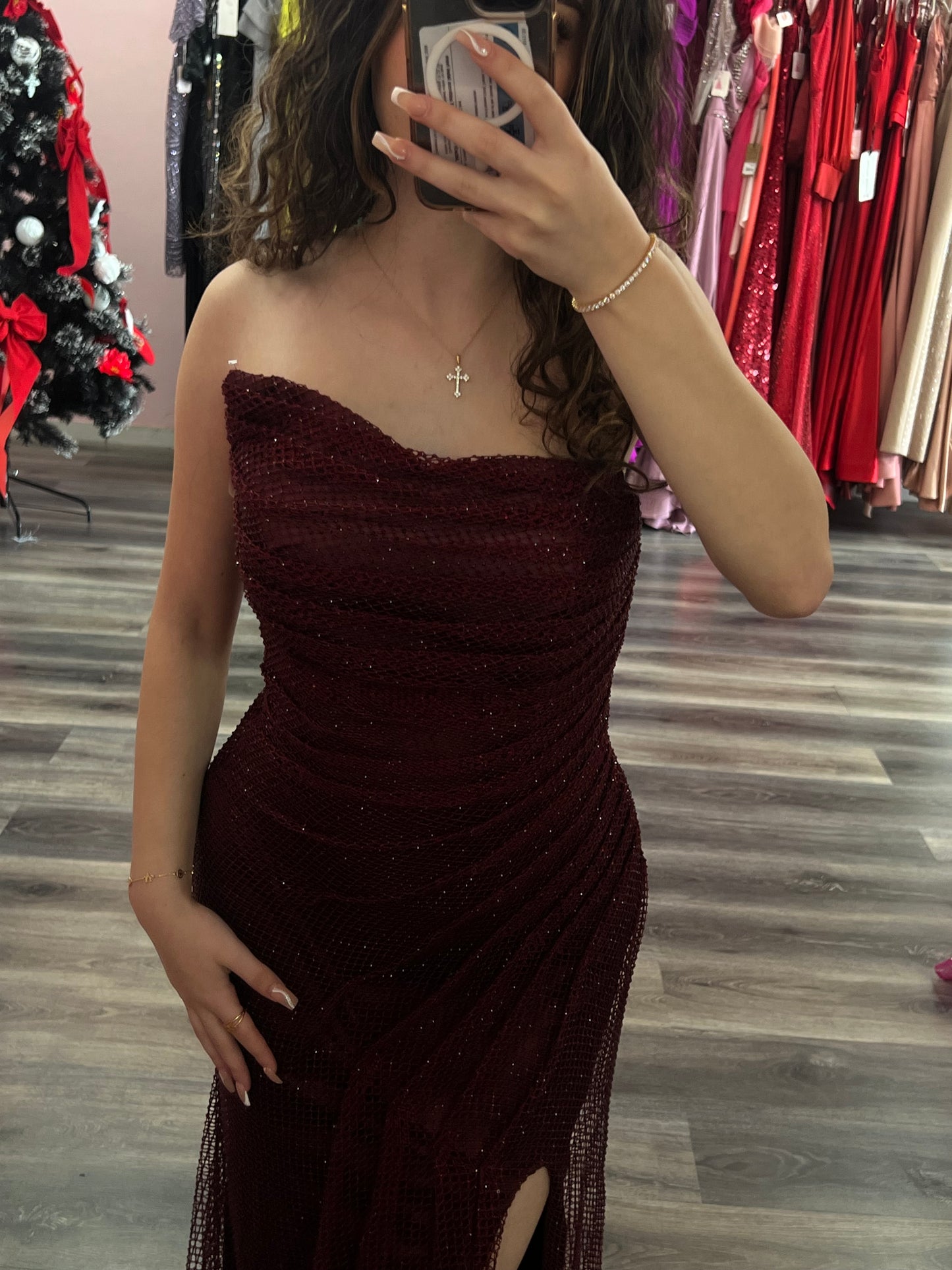 Maroon formal dress