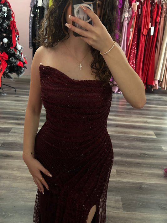 Maroon formal dress