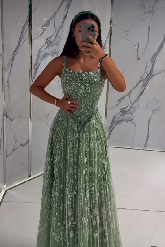 Green formal dress