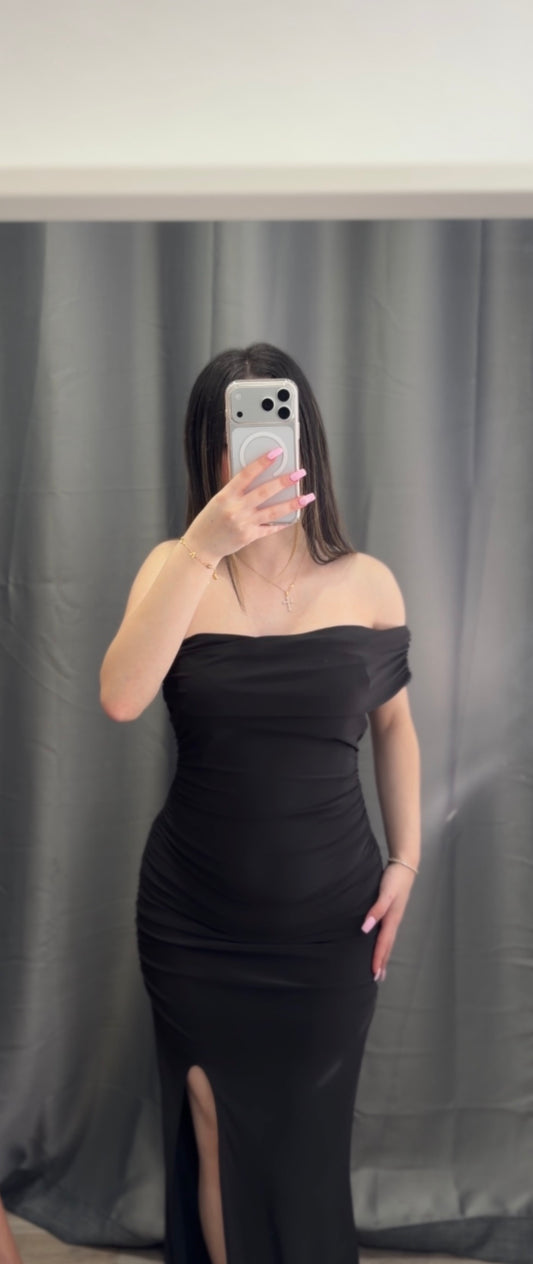 black simple formal dress