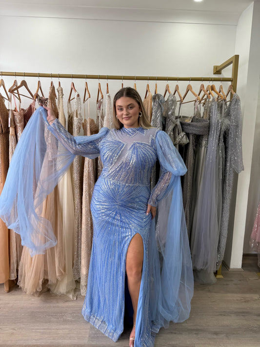 Blue fully beaded design