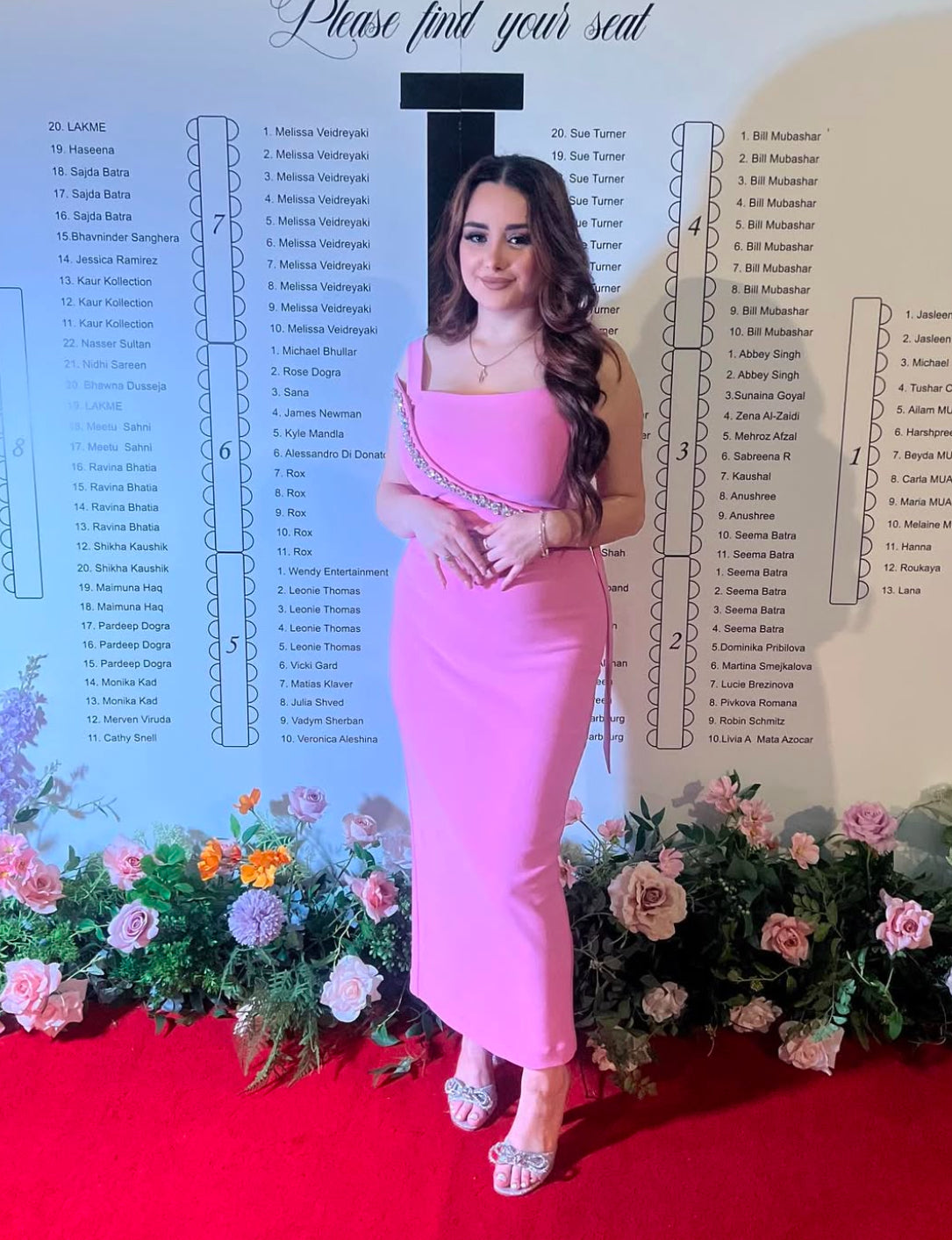 Pink custom made formal dress