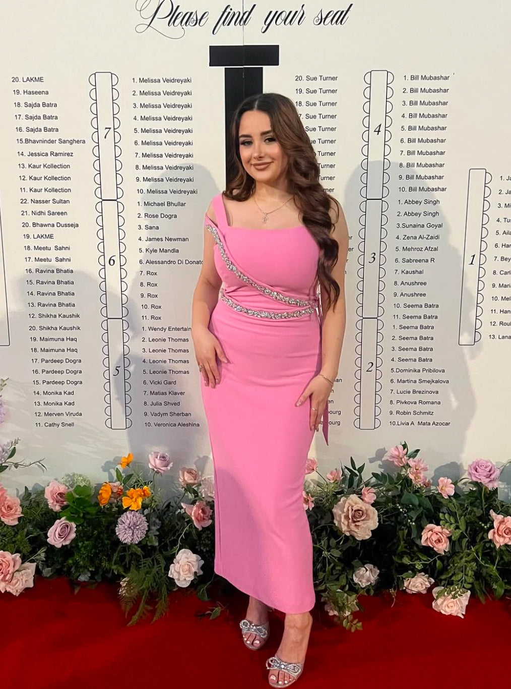 Pink custom made formal dress