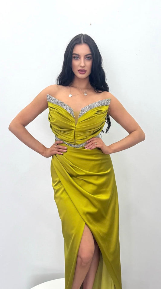 yellow formal dress